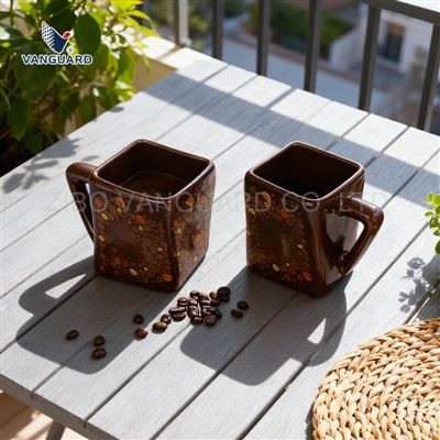 Ceramiczne kubki sztuki na kawę